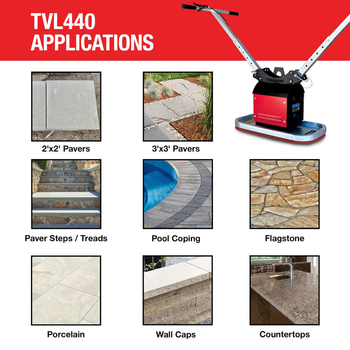 Tomahawk 440 lb Electric Paver Slab Vacuum Lifter 1200W for Hardscaping, Concrete, and... Plate Compactor - Lifestyle View