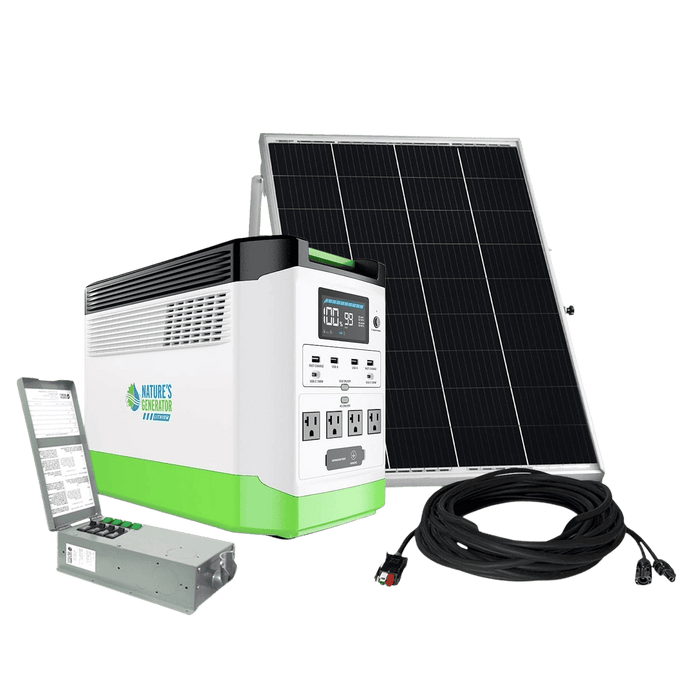 High Capacity Lithium 1800 Solar Generator and Transfer Switch