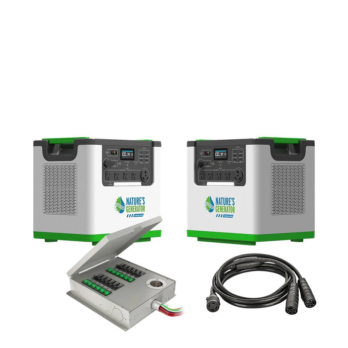 Nature's Generator Lithium 3600 Solar Generator and Transfer Switch