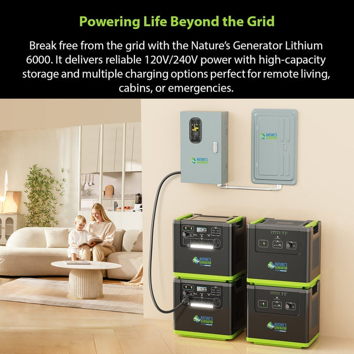 Nature's Generator Lithium 6000 and Transfer Switch - View 17