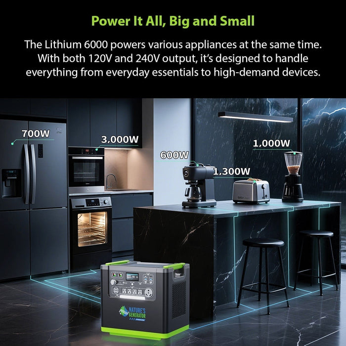Nature's Generator Lithium 6000 and Transfer Switch - View 18