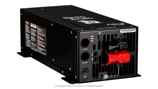 High quality photo of the Midnite Solar - MNLR3648M - Little Rosie 48V 3600W 120V Inverter MNLR3648M-60A Charger 15-15 - Angled View. Photographed by Current Connected