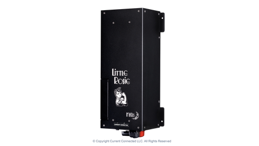 High quality photo of the Midnite Solar - MNLR3648M - Little Rosie 48V 3600W 120V Inverter - 60A Charger - Right Angled View. Photographed by Current Connected