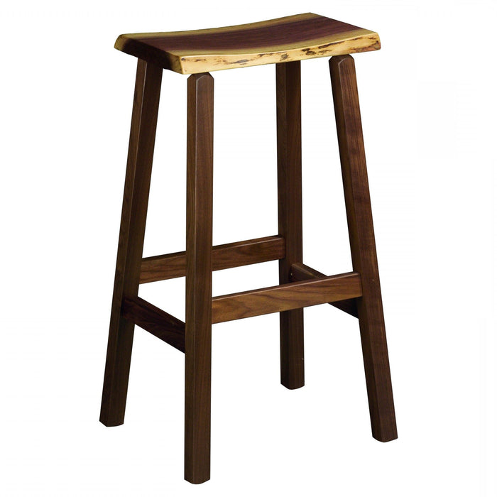 Live Edge Counter Stool - Walnut