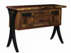 Barkman Furniture Straight Edge Server - Steel Double Curved Base Living Room Furniture