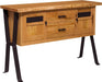 Barkman Furniture Straight Edge Server - Steel Inverse Base Living Room Furniture