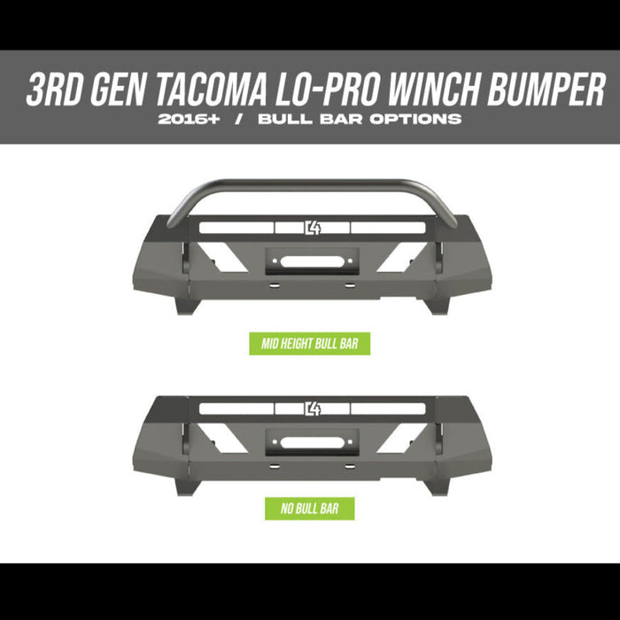 C4 Fabrication 2016-2023 Toyota Tacoma Front Lo-Pro Winch Bumper – image 2 of 10