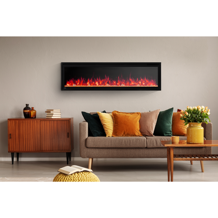 Napoleon Entice 60" Linear Wall Mount Electric Fireplace - NEFL60CFH-1 - Dimensions