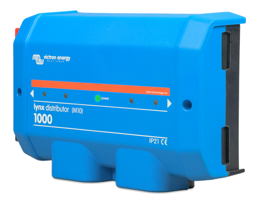 Victron Lynx Distributor M10 DC busbar fuse distribution - angle view