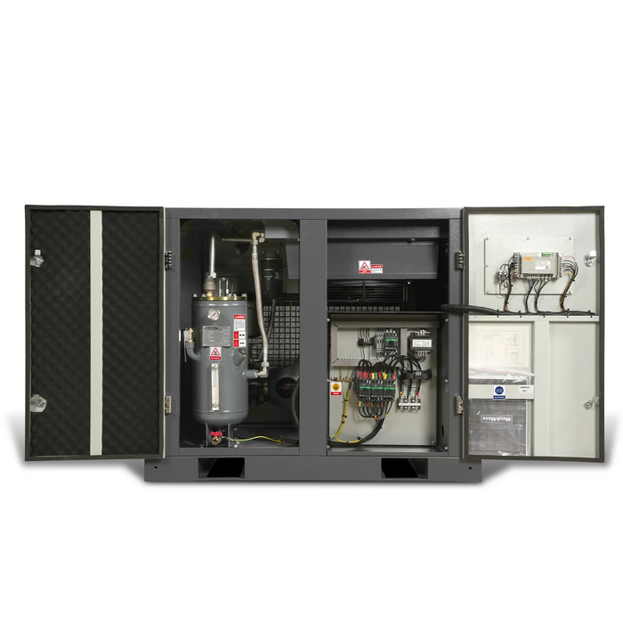 15HP Rotary Screw Air Compressor - 45 CFM,  116 PSI,  460V 3-Phase — detail view