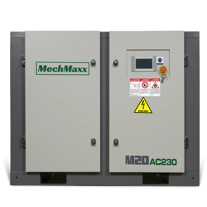 20HP Rotary Screw Air Compressor - 78 CFM,  116 PSI,  230V 3-Phase | Industrial-Grade