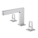 wonderland shower inc Chrome 3-Hole, Dual Handle Widespread Bathroom Faucet with Pop-Up Drain - Side View