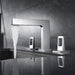 wonderland shower inc Chrome 3-Hole, Dual Handle Widespread Bathroom Faucet with Pop-Up Drain