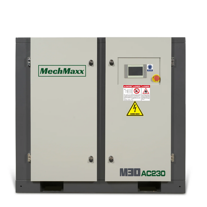 30HP Rotary Screw Air Compressor - 106 CFM,  116 PSI,  230V 3-Phase | Industrial-Grade
