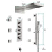 Cascada Showers 9"x22” Capri Music LED shower system - Detail View 2