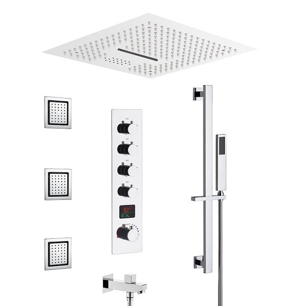 Cascada Showers 16" LED Luxurious Cascada Amalfi Shower System - Main Product Image