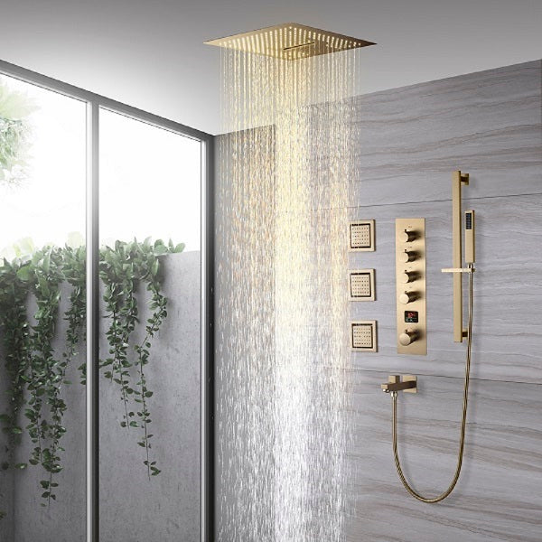 Cascada Amalfi 16” LED Shower System - Side View