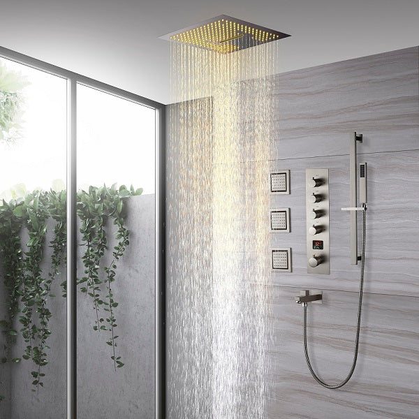 Cascada Amalfi Luxury 16” LED Shower System - Side View