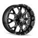 Mayhem 8015 Warrior Gloss Black Milled 20 inch wheel angled view