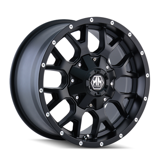 Mayhem 8015 Warrior 20x9 Matte Black wheel front view