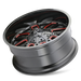 Mayhem 8107 Cogent Gloss Black Milled Prism Red wheel profile view showing lip and spoke depth