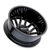 Mayhem 8107D COGENT DUALLY Gloss Black wheel profile view showing 125mm offset