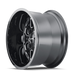 Mayhem 8107 COGENT Gloss Black Milled 20 inch wheel angled view