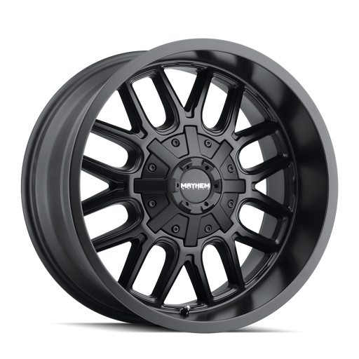 Mayhem 8107 Cogent Matte Black truck wheel front face view