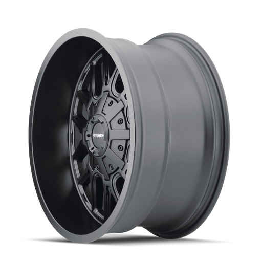 Mayhem 8107 Cogent Matte Black wheel profile view showing lip and spoke depth