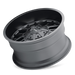 Mayhem 8107 Cogent Matte Black wheel rear barrel view