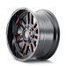 Mayhem APOLLO Gloss Black Milled Prism Red Wheel 2