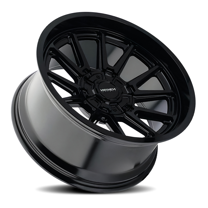 Mayhem 8116 Intrepid Gloss Black wheel angled three quarter view