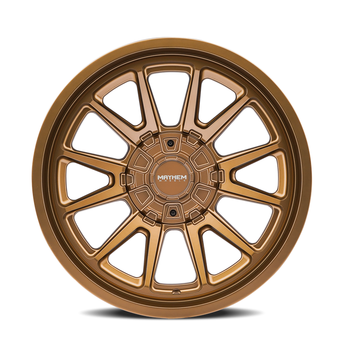 Mayhem 8116 INTREPID Matte Bronze wheel profile view showing -24mm offset