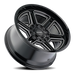 Mayhem 8117 Hermosa Gloss Black Milled wheel angled three quarter view