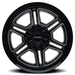 Mayhem 8117 Hermosa Gloss Black Milled wheel profile view showing lip and spoke depth