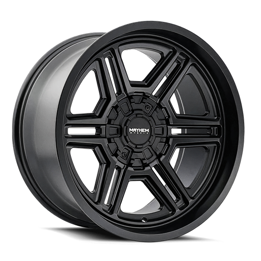 Mayhem 8117 Hermosa Matte Black truck wheel front face view