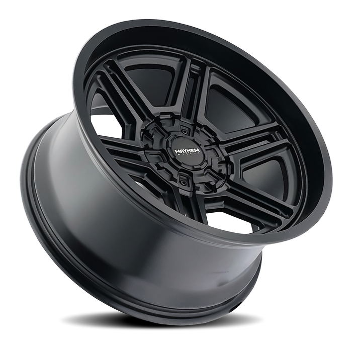 Mayhem 8117 Hermosa Matte Black wheel angled three quarter view