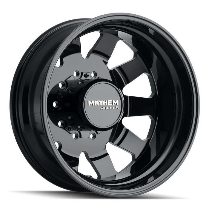 Mayhem 8181 CHALLENGER Gloss Black 22 inch wheel angled view