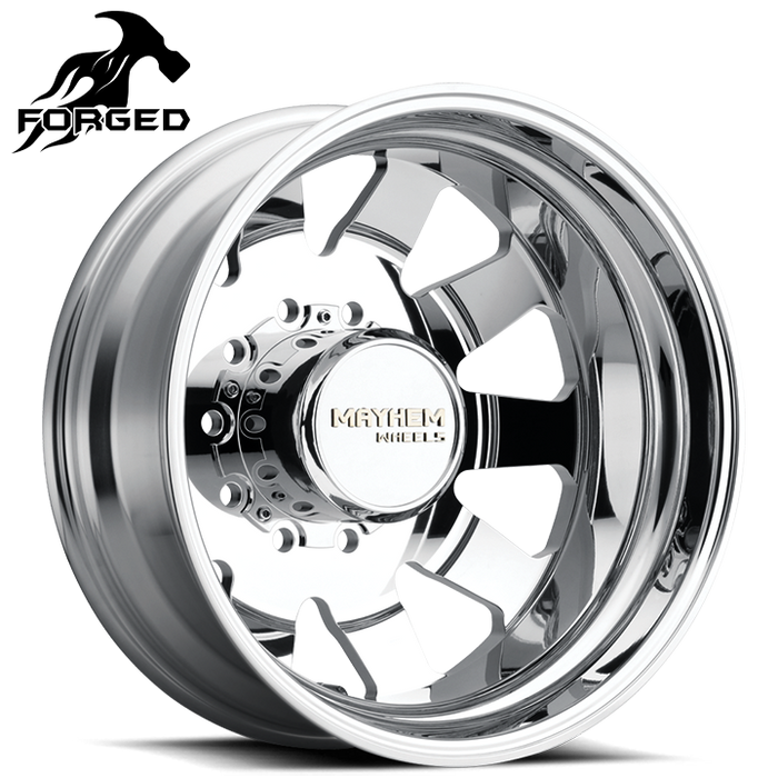 Mayhem 8181 CHALLENGER Polished wheel profile view showing 169mm offset