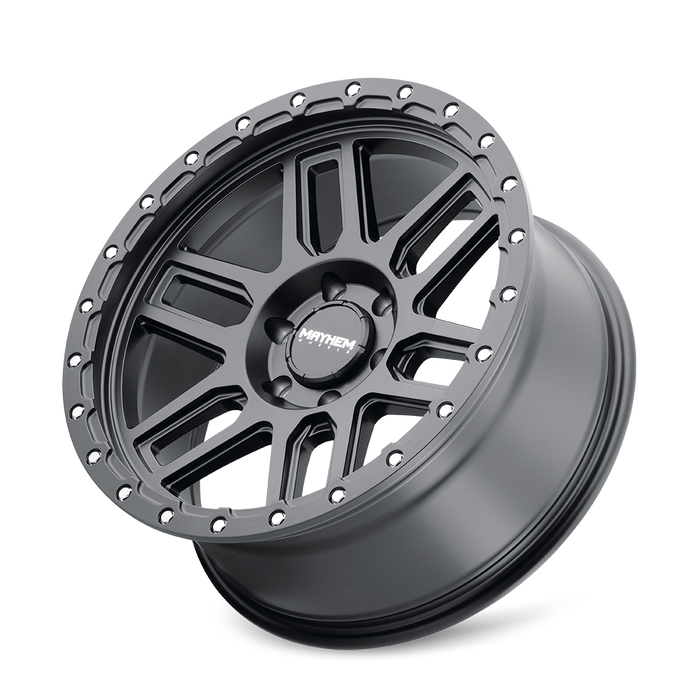 Mayhem 8304 DELTA Matte Black wheel profile view showing 0mm offset