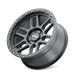 Mayhem 8304 DELTA Matte Black wheel profile view showing 0mm offset