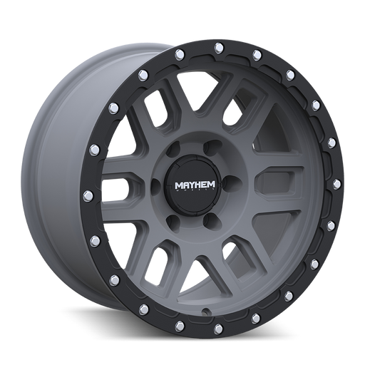 Mayhem 8304 DELTA 17x9 Matte Gunmetal wheel front view