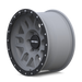Mayhem 8304 DELTA Matte Gunmetal 17 inch wheel angled view
