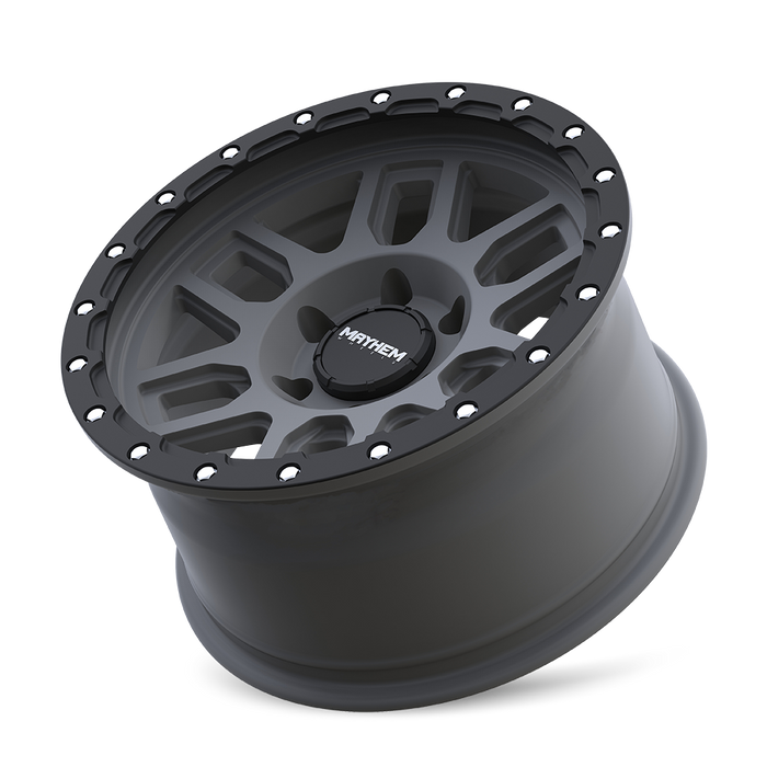 Mayhem 8304 DELTA Matte Gunmetal wheel profile view showing 0mm offset
