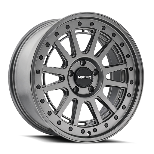 Mayhem 8305 Compass Satin Gunmetal truck wheel front face view