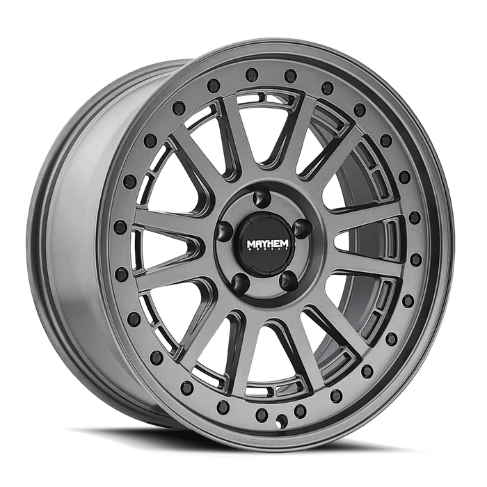 Mayhem 8305 Compass Satin Gunmetal truck wheel front face view