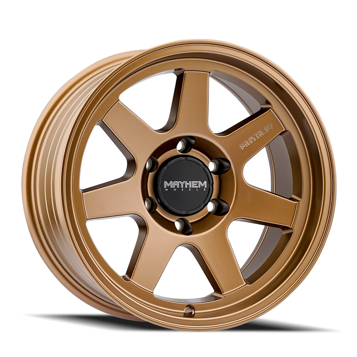 Mayhem 8307 Convoy Satin Bronze truck wheel front face view