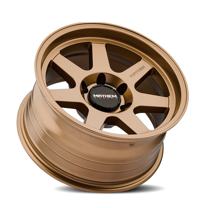 Mayhem 8307 Convoy Satin Bronze wheel angled three quarter view