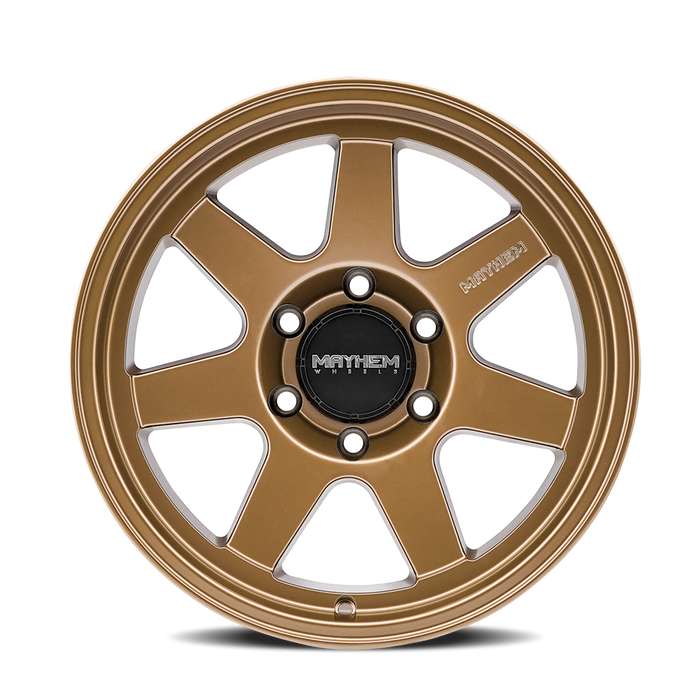 Mayhem 8307 Convoy Satin Bronze wheel profile view showing lip and spoke depth