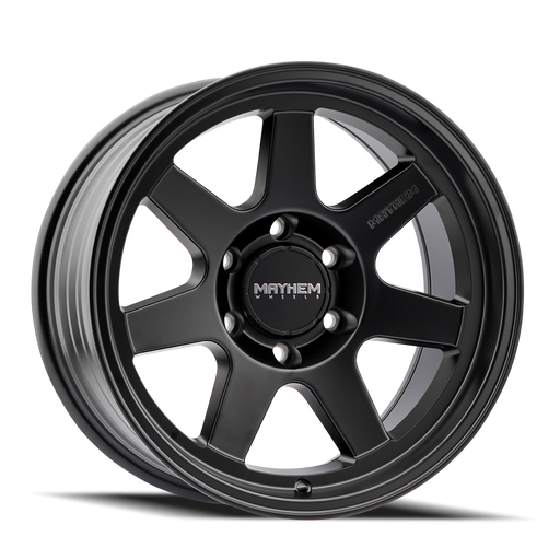 Mayhem 8307 Convoy Satin Black truck wheel front face view